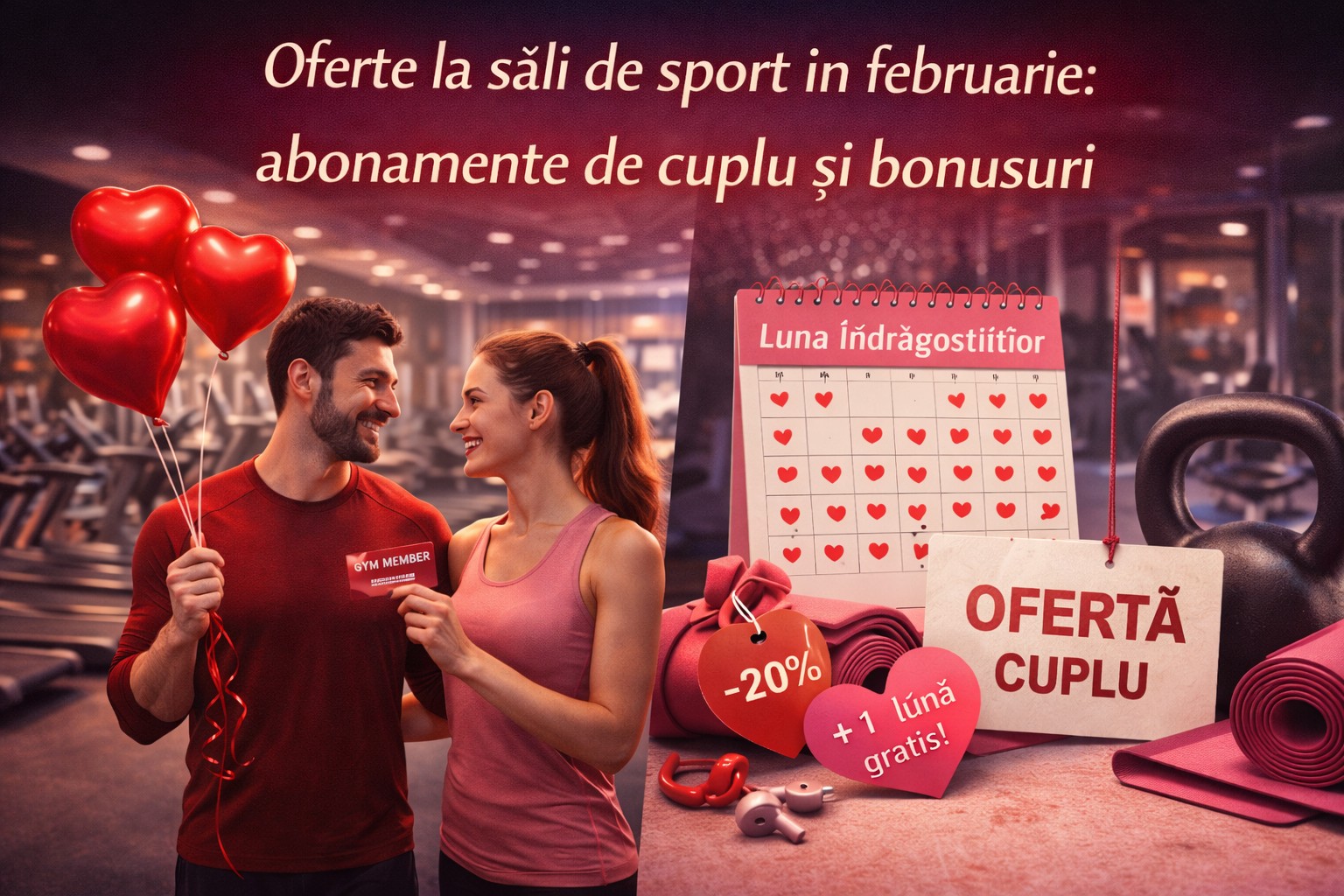 Oferte la săli de sport în februarie: abonamente de cuplu și bonusuri